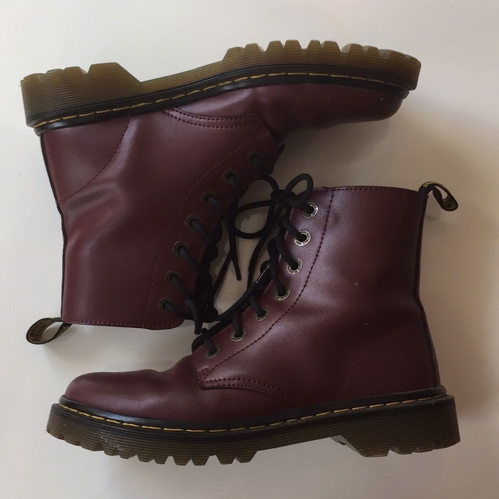 Dr. Martens Burgundy Combat Boots